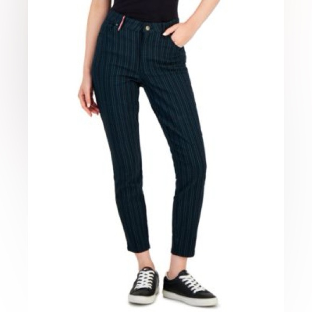 Tommy Hilfiger Blue Ankle Cropped Pants & Jumpsuits